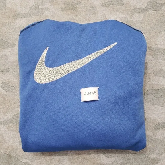 Nike Sweatshirt Womens XL Blue Therma Fit Pockets Hooded Long Sleeve - Picture 13 of 13